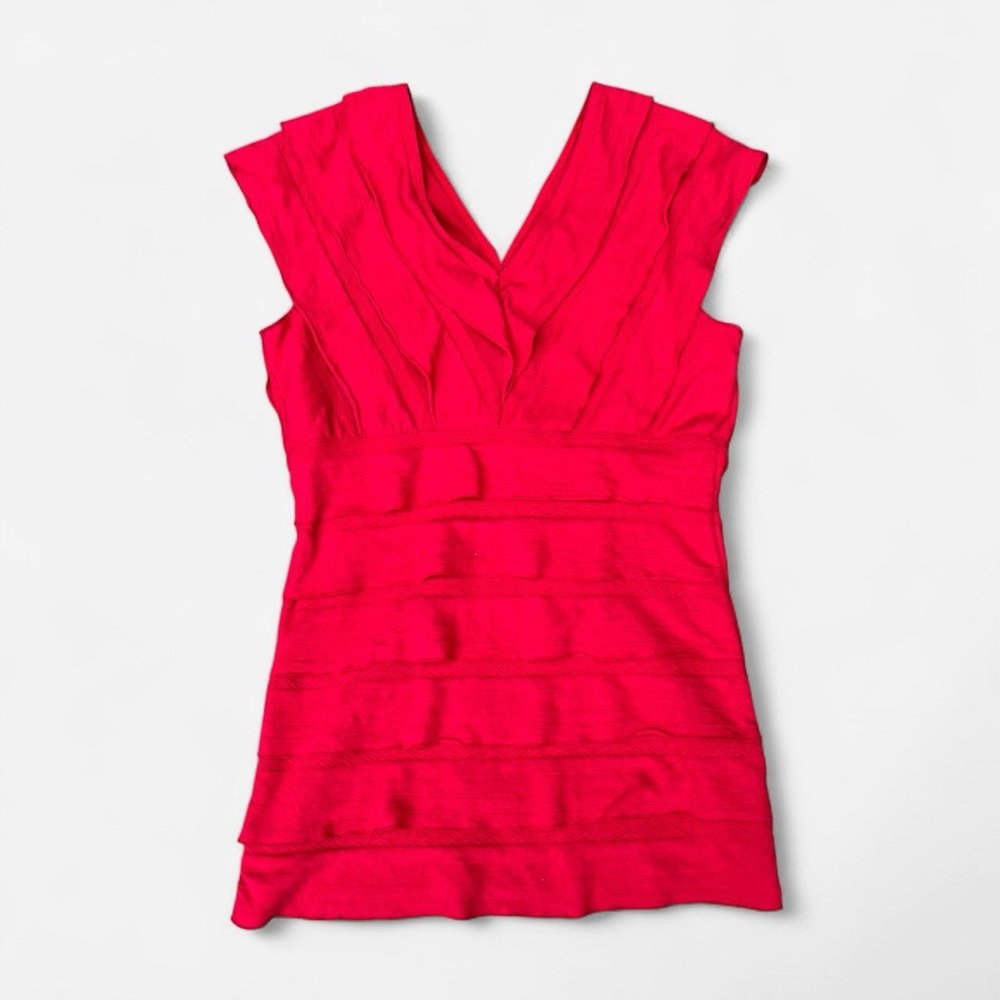 Max Studio V-Neck Ribbed Top - Picture 2 of 6